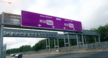 Dublin M50 Toll Road and signage