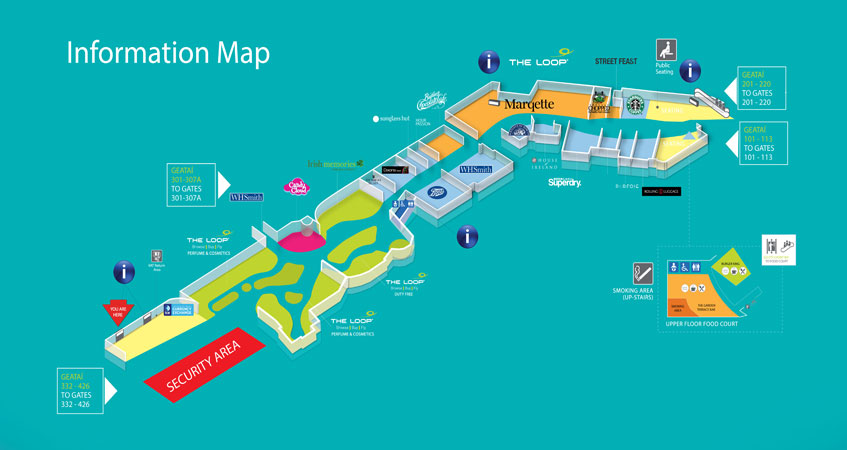 Maps Navigate Your Way Around Dublin Airport   Dublin Airport Loop Shopping Map 