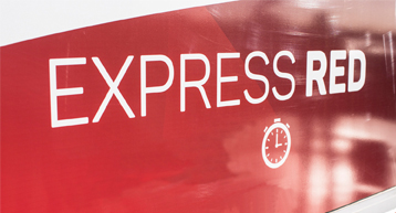 Express Red Signage