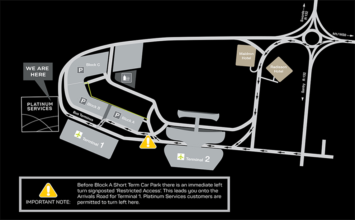 Platinum Services directional map 